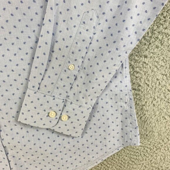 Banana Republic‎ Shirt Mens Medium Slim Blue Paisley Soft Wash Business Casual - Picture 5 of 11